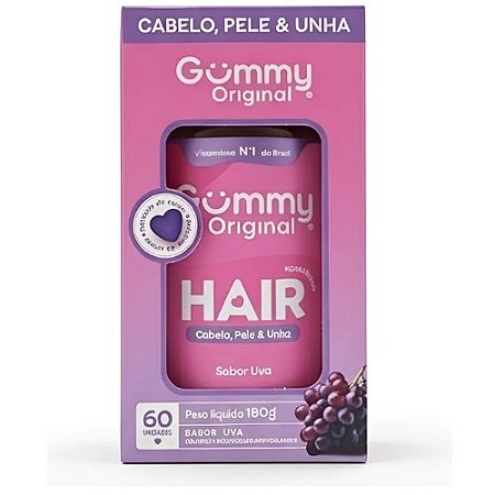 GUMMY HAIR ORIGINAL SUPLEMENTO ALIMENTAR C/60 GOMAS SB.UVA