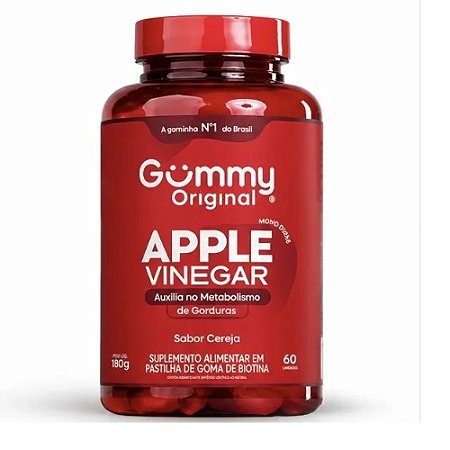 GUMMY ORIGINAL APPLE VINEGAR SUPLEMENTO ALIMENTAR C/60 GOMAS SB. CEREJA