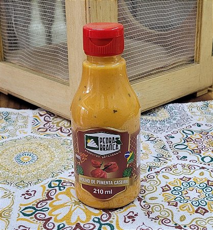 Pimenta Pedra Branca - molho caseiro forte 210ml
