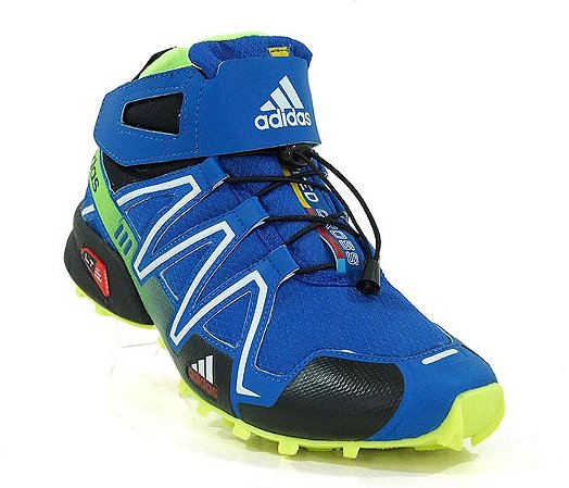Tênis Adidas Speedcross 3 Cano Alto Azul e Verde - bootssports.com.br