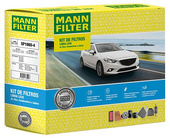 MANN SP1060-4 Kit Filtro Ar Cabine Óleo Combustível Onix E Prisma