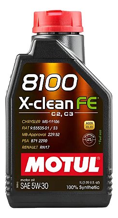 Motul 8100 X-clean FE 5w30 100% Sintético 1 lITRO