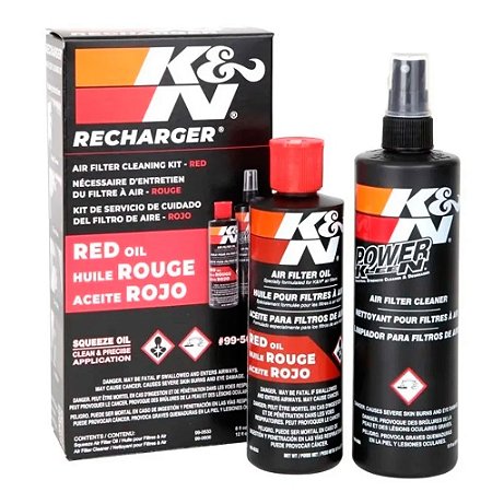 K&N 99-5050 - KIT LIMPEZA K&N (DETERGENTE SQUEEZE 355ML + ÓLEO 237ML)