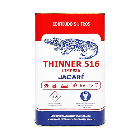 Thinner 516 Limpeza Pistola Pintura Jacaré 5 Litros