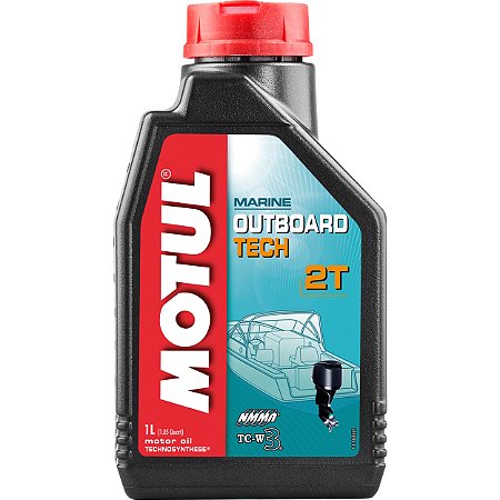 Óleo MOTUL Marine Outboard TECH Semissintético TCW3 NMMA 2T Motor de Popa Náutico