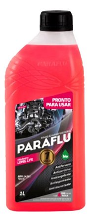 Paraflu Solução Arrefecedora Aditivo Radiador Pronto para Usar Orgânico Long Life Rosa 1 Litro