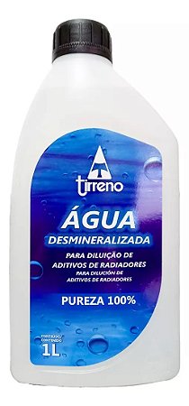Água Desmineralizada Tirreno Pureza 100% - 1 Litro
