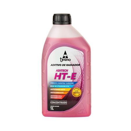 HT-E Tirreno Rosa Concentrado Aditivo Radiador Orgânico Original Coolant Extended Life Gii Super 5 anos ou 240.000km HTE