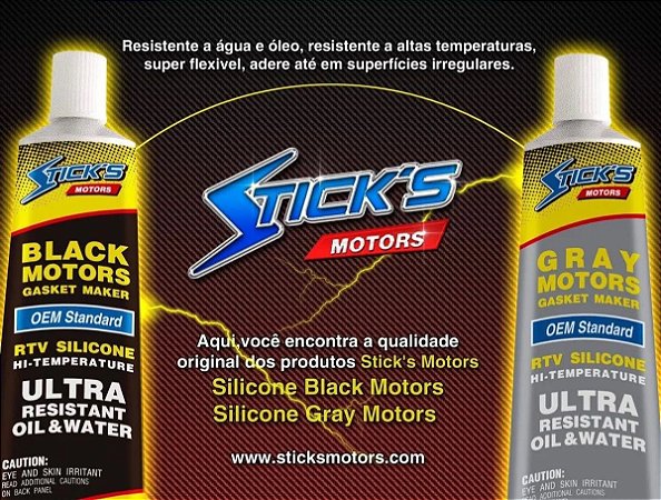 Cola Silicone Alta Temperatura Sticks Motors 85 Gr