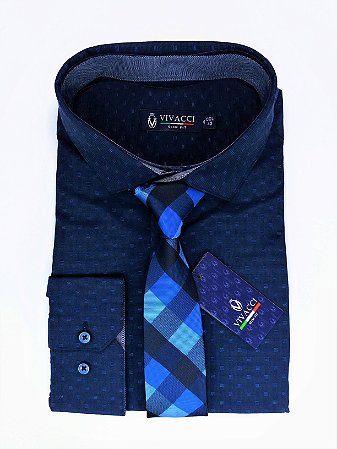 gravata com camisa azul escuro