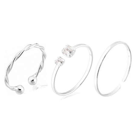 Mix de anel de prata 925 - Regulável