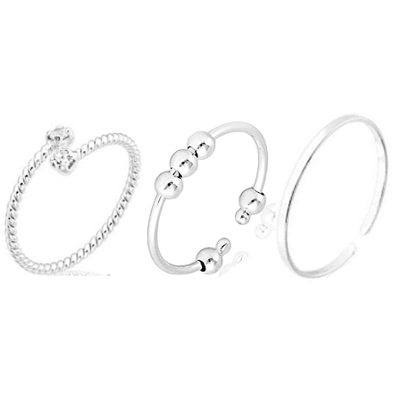 Mix de anel de prata 925 - Regulável