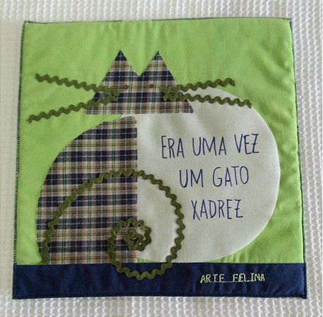 Painel Capa de Livro Infantil - Era uma vez um Gato Xadrez