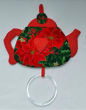 Porta-pano de Prato Chaleira Motivo Natalino