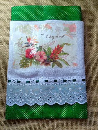 Pano de Prato com Decòupage