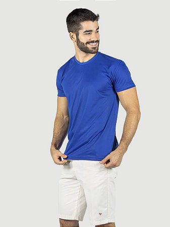 KIT 05 PEÇAS - Camiseta básica helanquinha azul royal