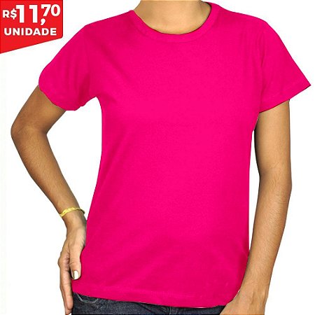 camisa baby look rosa