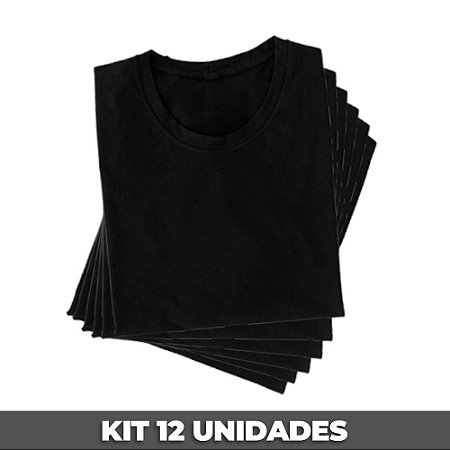 Mundo Das T-shirts - Atacado - T-SHIRT LISA SEM ESTAMPA - PRETO