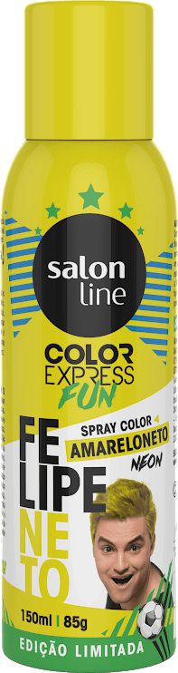 Color Express Fun Spray Color Felipe Neto 150 ml Amarelo