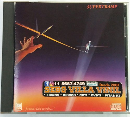 CD - Supertramp - Famous Last Words - Importado made: U.S.A. (Usado)