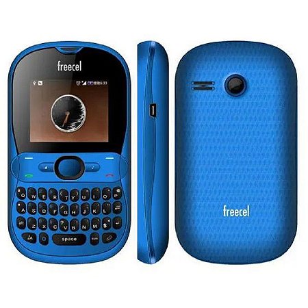 Freecel Free Mini Azul Treis Chip, Câmera, Rádio FM, MP3, Bluetooth