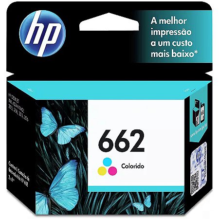 Cartucho de Tinta HP 662 Colorido Original (CZ104AB)
