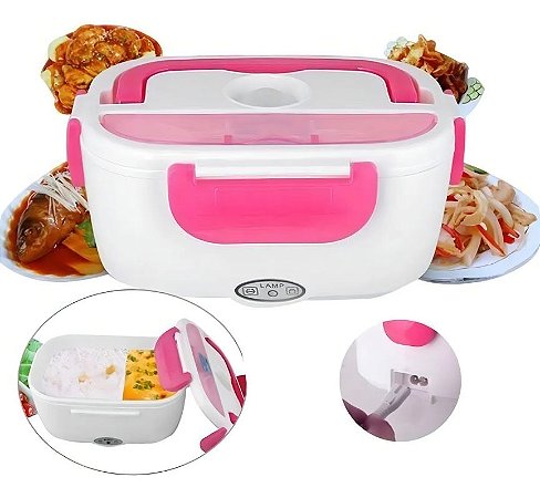Marmita Elétrica Portátil Bivolt Viagem - Rosa