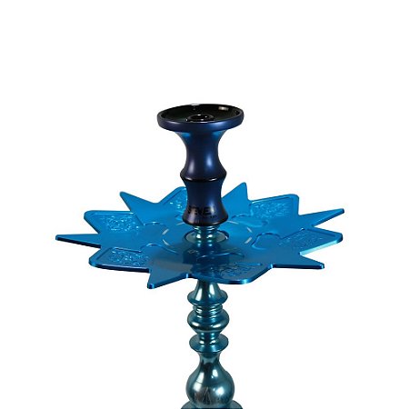 Narguile Completo Médio  Hookah King Royale - Azul Vaso Joy Tower Azul