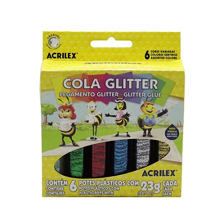 Cola Glitter Acrilex 6 Unidades 23g