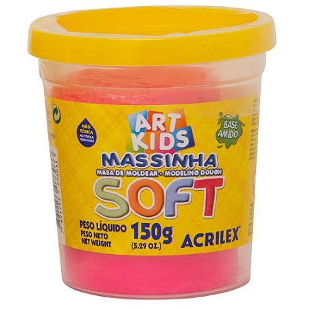 Massa de Modelar Soft Acrilex - Rosa Maravilha 150g