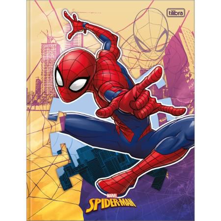 Caderno Brochura Capa Dura Spider-Man Vermelho 80 Folhas