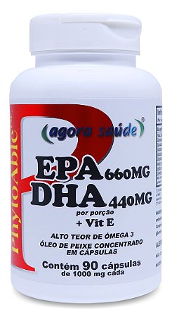Ômega 3 1000mg (EPA 660mg DHA 440mg com Vitamina E) - 90 cápsulas