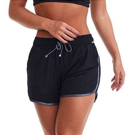 Short Feminino Happy Preto CAJUBRASIL