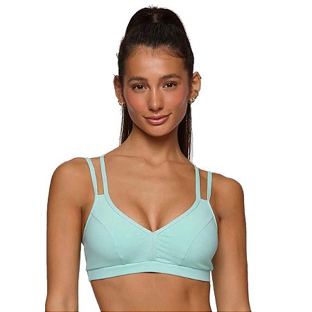 Top Fitness Colorful Verde Água BODY FOR SURE