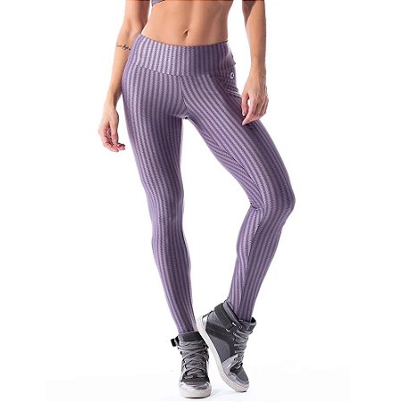 Calça Legging Fusô Zig Roxo Alquimia VESTEM