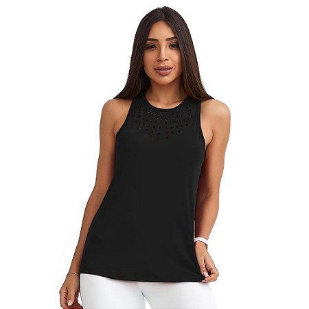 Regata Feminina New Classic Preta CAJUBRASIL - Euforia - Moda Fitness e  Praia