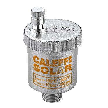 250831 Purgador de ar 3/8" 180°C, descarga máx. 2,5 bar, CALEFFI SOLAR