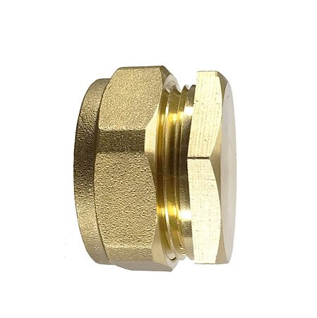 Conecta Fácil Cobre - Tampão latão 22 tubo ou coletor solar, sem solda (anilha bicone)