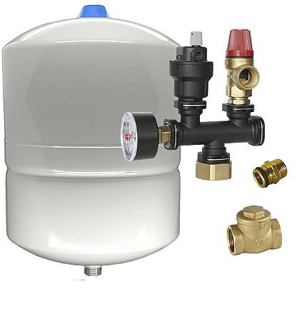 Kit Segurança 500 a 600L:  Expansão 36L + Candelabro + Quebra-vácuo c adaptador