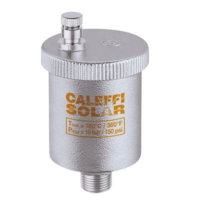 250041 Purgador de ar 1/2" 180°C, descarga máx. 5 bar, CALEFFI SOLAR