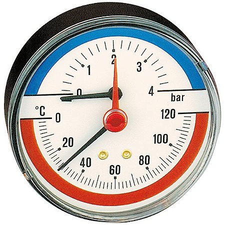 503 Termomanômetro posterior D80 120°C 1/2'' CALEFFI