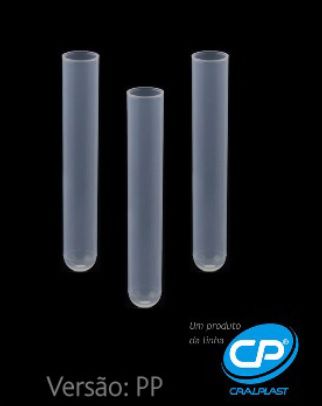 Tubo de Ensaio Plástico - PP 12x75mm - 5ml - C/1000 - Cral