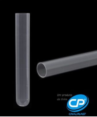 Tubo de Ensaio Plástico - PP 15x100mm - 10ml - C/1000 - Cral