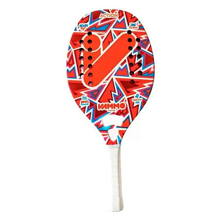 Raquete De Beach Tennis Vammo Action - Carbono 3k Laranja