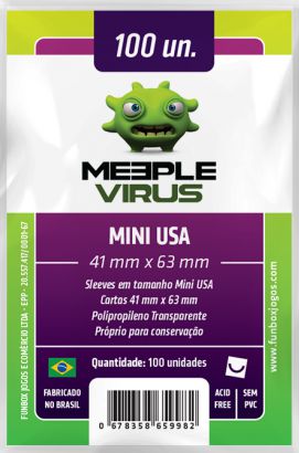 Sleeve Mini USA 41x63 mm - Meeple Virus
