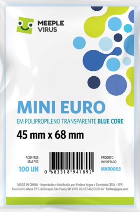 Sleeve Mini Euro 45x68 mm - Blue Core