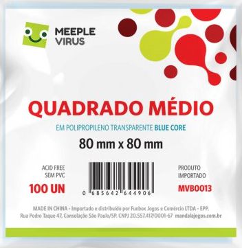 Sleeve Quadrado Médio 80x80 mm - Blue Core