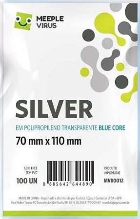 Sleeve Silver 70x110 mm - Blue Core