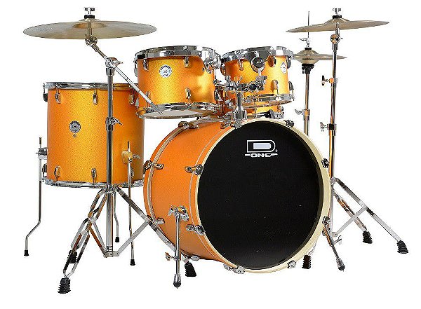 Bateria D One Rocket Orange Satin 22" 10" 12" 16" c/ Caixa 14x5,5"