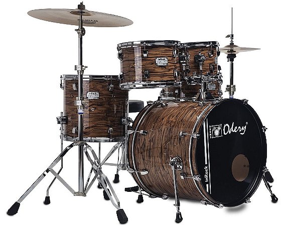 Bateria Odery Inrock Gold Tiger 20" 10" 12" 14" - Shellpack